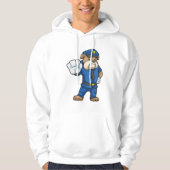 Dog als politieagent met politieuniform hoodie (Voorkant)