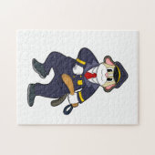 Dog als politieagent met politieuniform legpuzzel (Horizontaal)