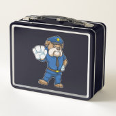 Dog als politieagent met uniform (Achterkant)