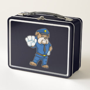 Dog als politieagent met uniform