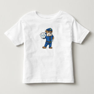 Dog als politieagent met uniform kinder shirts
