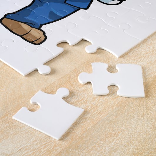 Dog als politieagent met uniform legpuzzel (Zijkant)