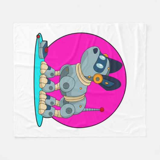 Dog als Robot Fleece Deken (Voorkant (Horizontaal))