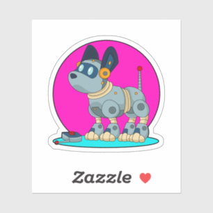 Dog als Robot Sticker
