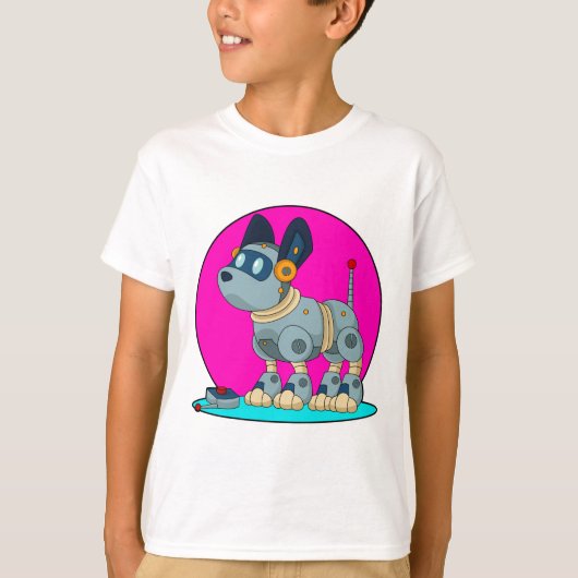 Dog als Robot T-shirt (Voorkant)
