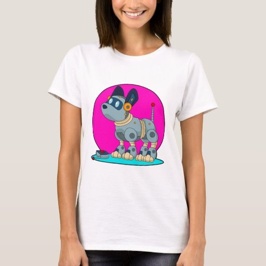 Dog als Robot T-shirt (Voorkant)