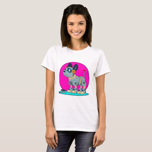 Dog als Robot T-shirt (Voorkant volledig)