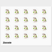 Dog als Skater met Skateboard Ronde Sticker (Vel)