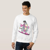 Dog als Snowboarder met Sonowboard Trui (Voorkant volledig)