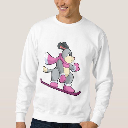 Dog als Snowboarder met Sonowboard Trui (Voorkant)