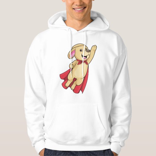 Dog als superheld met Cape Hoodie (Voorkant)