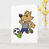 Dog als voetballer bij Voetbal Kaart (Gele Bloem)