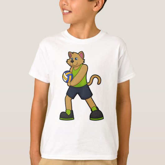Dog als volleybalspeler met volleybal t-shirt (Voorkant)