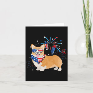 Dog American USA Flag 4 juli Mannen Vrouwen Lover Kaart