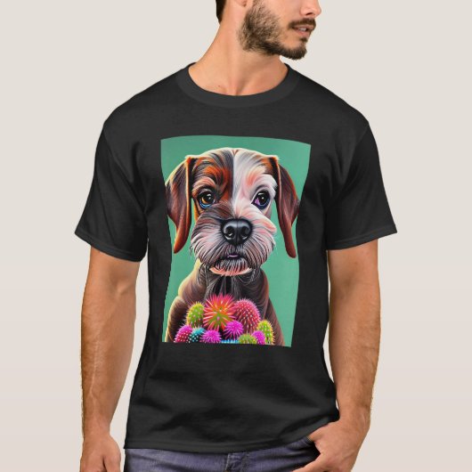 Dog Among the Succulents T-shirt (Voorkant)