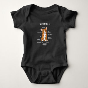 Dog Anatomy, Cute Welsh Corgi Puppy Biology Gift. Romper