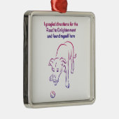 Dog and Ball - Verlichting Metalen Ornament (Rechts)