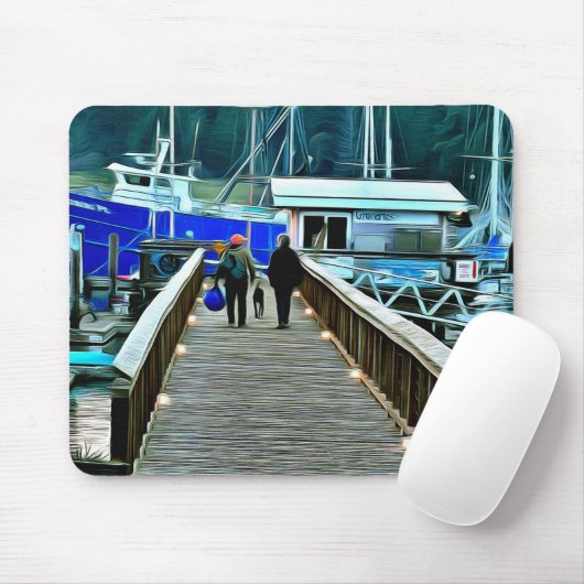 Dog and Boating Life on Lopez Island Muismat (Met muis)