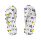 Dog and Bone Graffiti Style Kinder Flip Flop 1 (Voetbed)