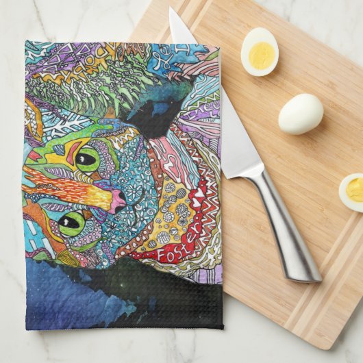 Dog and Cat Adoption and Rescue Kitchen Towel Theedoek (Quarter Fold)