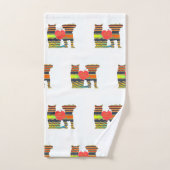 Dog and Cat Best Friends Bath Towel Set Bad Handdoek (Handdoek)