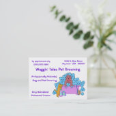 Dog and Cat Grooming Business and Appointment Card Afsprakenkaartje (Staand voorkant)
