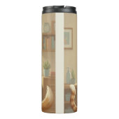 Dog and Cat Hug Thermal Tumbler Thermosbeker (Achterkant)