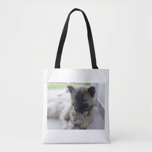Dog And Cat Love  Tote Bag (Voorkant)