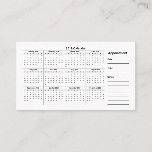 Dog and Cat Mobile Grooming 2019 Calendar Design Visitekaartje (Achterkant)