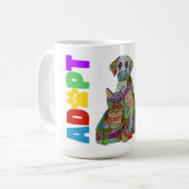 Dog and Cat Pet Adoption Awareness Mug Koffiemok (Voorkant links)