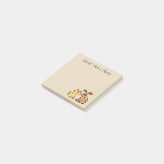Dog and Cat Post-it Notes (Schuin)