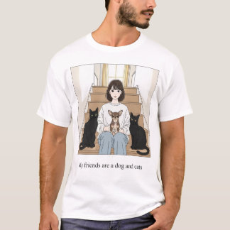 Dog and Cats Are My Friends T-shirt
