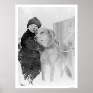 Dog and Child Nome Alaska 1926 Poster