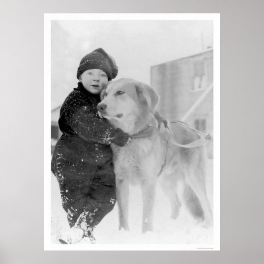 Dog and Child Nome Alaska 1926 Poster (Voorkant)
