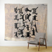 Dog and Coyote Petroglyph collectie Wandkleed (In Situ (horizontaal))