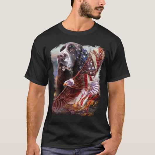 Dog and Eagle Flag America Classic T-shirt (Voorkant)
