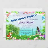 Dog and Horse Birthday Party Kaart (Voorkant)