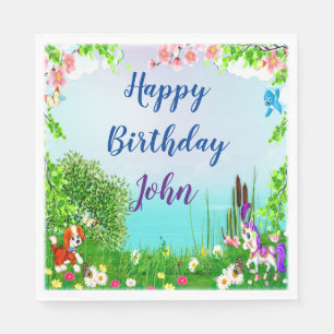 Dog and Horse Birthday Party Servet