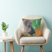 Dog and orange pillow Kussen (Stoel)