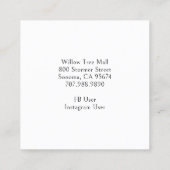 Dog and Paw Print Pattern Dog Grooming Spa Busines Vierkante Visitekaartje (Achterkant)