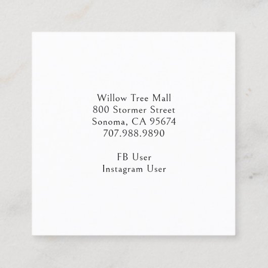 Dog and Paw Print Pattern Dog Grooming Spa Busines Vierkante Visitekaartje (Achterkant)