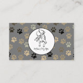Dog and Paw Print Pattern Dog Grooming Spa Visitekaartje (Voorkant)