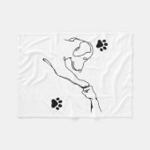 Dog And People Punch Hand Dog Friendship Fist Bump Fleece Deken (Voorkant (Horizontaal))