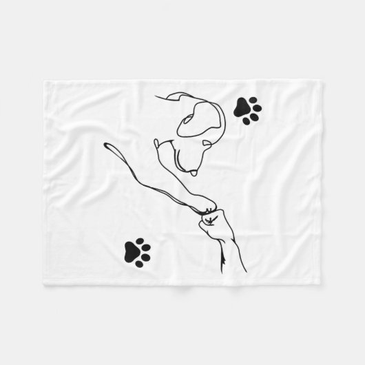 Dog And People Punch Hand Dog Friendship Fist Bump Fleece Deken (Voorkant (Horizontaal))
