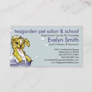 Dog and Pet Groomer - Doggie Bubble Bath Afsprakenkaartje