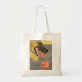 Dog and pomegranate bag tote bag