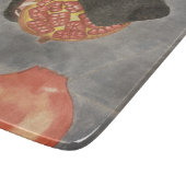 Dog and pomegranate cutting board snijplank (Hoek)