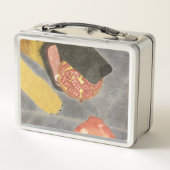 Dog and pomegranate metal lunch box (Achterkant)