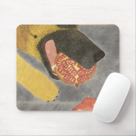 Dog and pomegranate mouse pad muismat