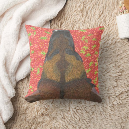 Dog and strawberry pillow kussen (Deken)